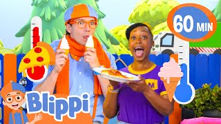 Play Hot or Cold with Blippi and Meekah  Blippis Playdate 60 min Special [upl. by Yroc]