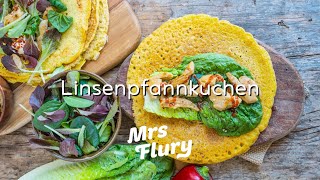 Gesunde Linsen Wraps 🧡🥞🌯 vegan  Linsenpfannkuchen [upl. by Silloc]