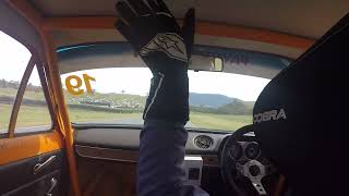 Baskerville Historics 2024 Race 2 Escort vs 1969 Mustang [upl. by Drofla]