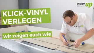 KlickVinylboden verlegen  wir zeigen Euch wie  Room Up [upl. by Emolas]