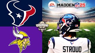 TEXANS vs VIKINGS  Week 3  MADDEN 25 Prediction [upl. by Knah]