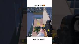 Quick 1v3🔱🔥 pubgmobile middleofthenight20fpsbgmimontageoneplus pubg bgmi clutch [upl. by Arfihs164]