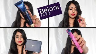 Belora Cosmetics Review Belora Paris Leave No Evidence Liquid Lipstick Illuminating Cream Kajal [upl. by Aleihs755]