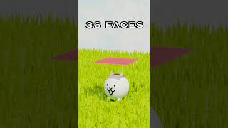 Cloth Simulation from 1 Face to 64 Faces  The Battle Cats blender 3dart 3danimation [upl. by Shauna]