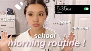 grwm SCHOOL MORNING ROUTINE🕔9th grade freshman [upl. by Waldman]