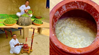 Saag Makkhan Malai Aur Makki Ki Roti  Traditional Saag Recipe  Punjabi Saag  Village Life Punjab [upl. by Aihsoj]