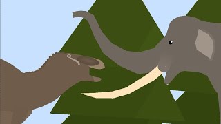 Palaeoloxodon Namadicus vs Edmontosaurus Annectens  Sticknodes Cartoon Battle [upl. by Torin120]