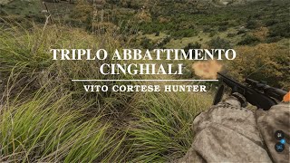 CACCIA al CINGHIALE HD TRIPLO abbattimento  Wildboar HUNTING HD TRIPLE Wildboar [upl. by Leahcim]