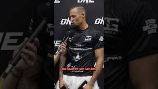 Regian Eersel “ONE have to promote me more” onechampionship [upl. by Suiravat367]