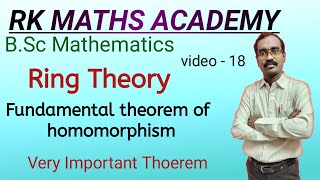 Definitions on Quotient ring  homomorphism and Fundamental theorem of homomorphism  Ring theory [upl. by Eduj468]