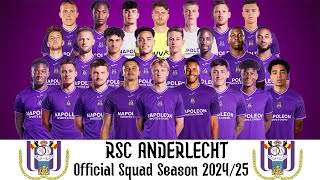 RSC Anderlecht Official Squad Season 202425  Jupiler Pro 202425  UEFA Europa League 202425 [upl. by Sara859]