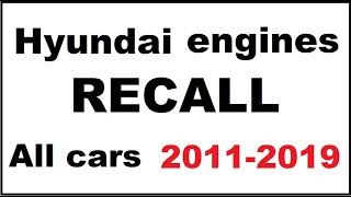 Hyundai Kia engine recall  US amp Canada  Tucson  Santa FE  Veloster  Sonata [upl. by Munn588]