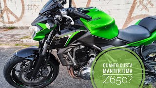 Quanto custa manter uma Kawasaki Z650  Valor de peças reposição seguro e manutenções e mais [upl. by Noraj108]