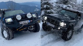 Nissan Patrol Y60 M57 30 VS Nissan Patrol Y61 28 TD Snow Offroad [upl. by Handy522]