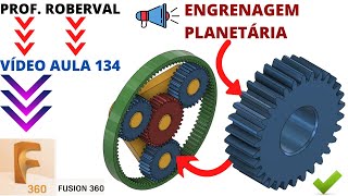 Aula 134  Modelamento da Engrenagem Planetária de Dentes Retos no Fusion 360 [upl. by Duarte325]