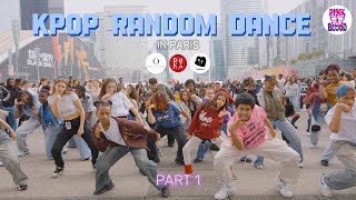 KPOP IN PUBLIC KPOP RANDOM DANCE IN PARIS 2024  PART 1  PINK BLOOD CREW 💙🌊 [upl. by Tenahs]