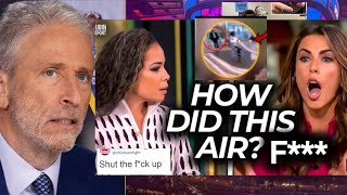 Sunny Hostin The View Host DELETE Account And QUIT After The Air this X clipJon Stewart [upl. by Aneloc]