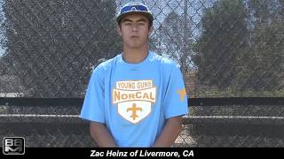 Zac Heinz Pitcher and Outfielder Baseball Skills Video  Ohlone College [upl. by Hteazile]