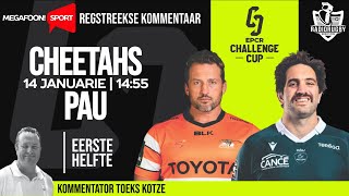 RadioRugby EERSTE HELFTE  CHEETAHS V PAU  EPCR CHALLENGE CUP [upl. by Alyaj]