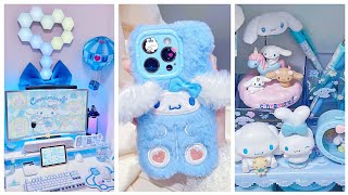 Cinnamoroll Stationery desk makeover💙 Sanrio Crafts Stationery haul cindyasmr [upl. by Sacksen]