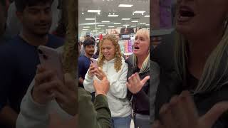 Surprised holiday shoppers in a New Jersey Target [upl. by Alenoel]