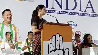 Goan Reporter  Congress Leader Alka lamba speaking at a Public Meeting at Ponda for Capt Viriato [upl. by Iana]