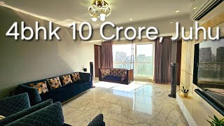 10 CroreFully Furnished with Electronics 4bhk 1870 usable carpet Juhu [upl. by Fonz]