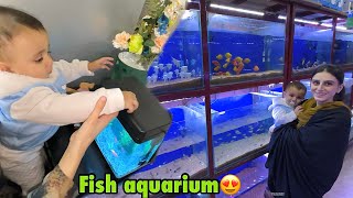 Fish aquarium leliya ghar ke liye😍  ab khelte rehna fishes se😅 [upl. by Leahcimnaj]