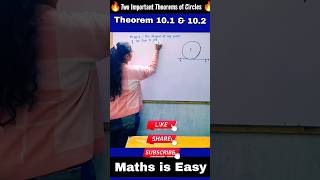 Circle Class 10 Maths  Tangent Theorem  Circle Theorems Class 10 youtubeshorts shorts cbse fun [upl. by Johathan]