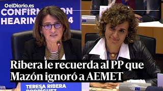 TERESA RIBERA le recuerda al PP que MAZÓN ignoró las alertas de la AEMET por la DANA [upl. by Kosaka]