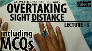 Overtaking Sight Distance  Highway Engineering  Lec3  GATE [upl. by Russian]