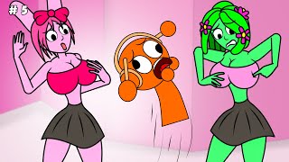 VINERIA amp PINKI SWAP TO PEOPLE  INCREDIBOX SPRUNKI  cartoon animation [upl. by Enohpets326]