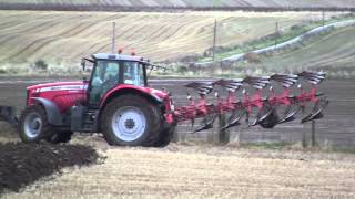 Massey Ferguson 6495 with Gregoire Besson RY47 5 furrow plough at Kirriemuir [upl. by Crellen637]