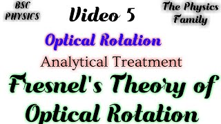 Analytical Treatment Fresnels Theory of Optical Rotation  Optical Rotation  TPF [upl. by Archer76]