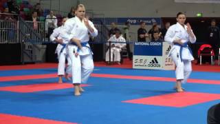 England Female Kata Team  2014 World Karate Championships  WORLD KARATE FEDERATION [upl. by Ellicec499]