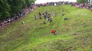 The annual cheeserolling events takes place in Coopers Hill [upl. by Eliak478]