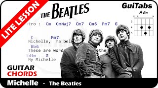 MICHELLE 👧  The Beatles  Lyrics and GuiTar Chords  🎸 [upl. by Niram]