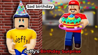 SML ROBLOX Jeffys Birthday Surprise  ROBLOX Brookhaven 🏡RP  Funny Moments [upl. by Kotick]