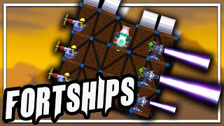 Building Ultimate Fortships To Conquer The Skies In Forts [upl. by Puiia805]