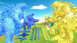 Team Blue Godzilla 2014 x Godzilla 2021 vs Mechagodzilla x Ghidorah Yellow Team  ARBS [upl. by Ollopa]