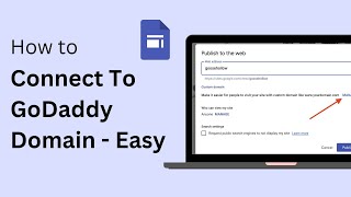 How To Connect Google Sites To GoDaddy Custom Domain Step By Step [upl. by Kneeland]