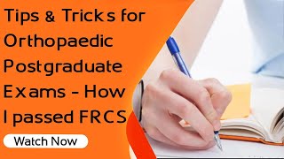 Tips amp Tricks for Orthopaedic Postgraduate Exams  How I passed FRCS [upl. by Lexis]