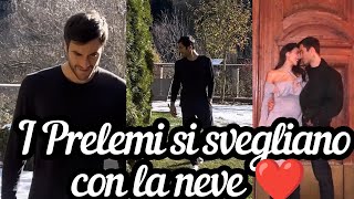 PIERPAOLO PRETELLI e GIULIA SALEMI si svegliano con la neve ❤️ [upl. by Aranahs]