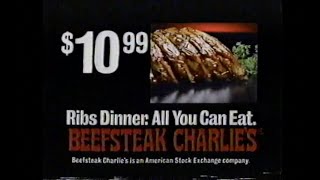 Beefsteak Charlies Commercial 1985 VHS Rip [upl. by Fedora]