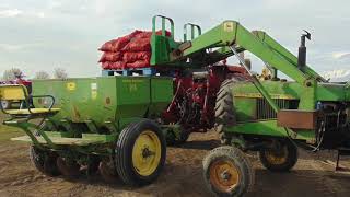 Using a John Deere 216 Potato Planter for Spring Planting [upl. by Furr858]