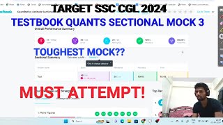 🎯Testbook Quants Sectional Mock3TargetSSC CGL 2024 Maths Mocksscnew testbook mocktest maths [upl. by Bevvy]