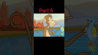 मूर्ख बंदरो की टोली और पंछी Part5 youtube cartoon moralstories shorts ytshorts funny story [upl. by Nerb326]