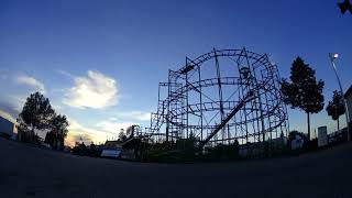 Saskatoon Exhibition roller coaster assembled at sunset [upl. by Gerius]