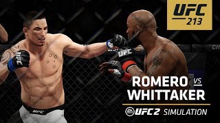 UFC 213  EA SPORTS UFC 2 Simulation – Romero vs Whittaker [upl. by Leena]