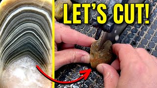 21 EPIC agates cut open Exposing UNSEEN bands inside [upl. by Anuahs674]